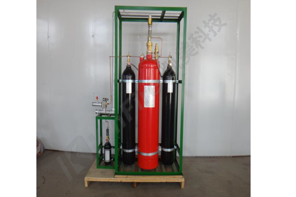 Externally pressurized FM200 fire suppression system